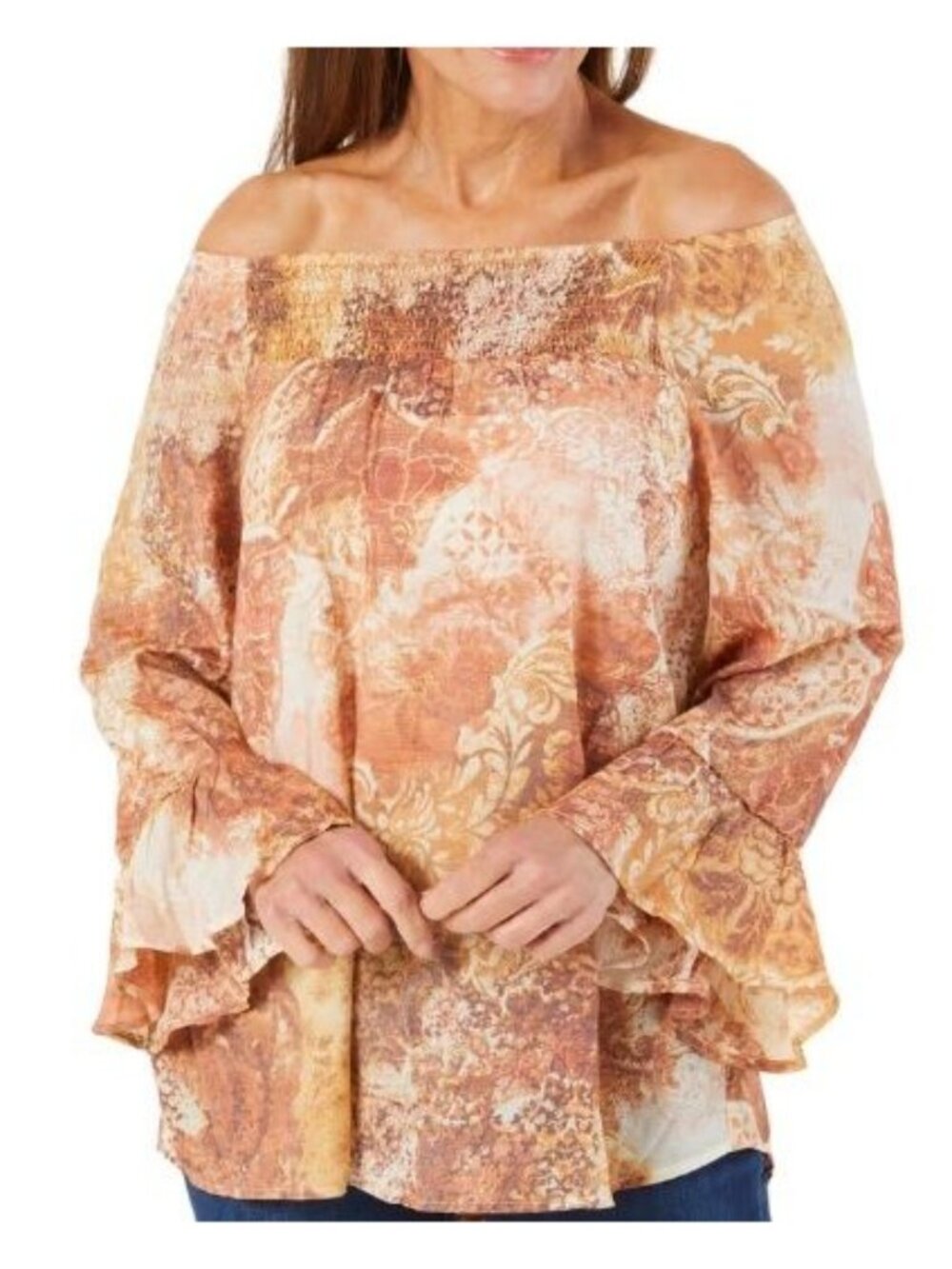 Kate Park Floral Off The Shoulder Top SMALL